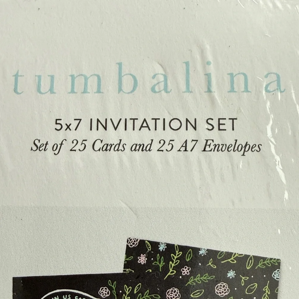 Baby Shower Invitation Cards - Gray Floral. 2 bags of 25 each. Total 50!